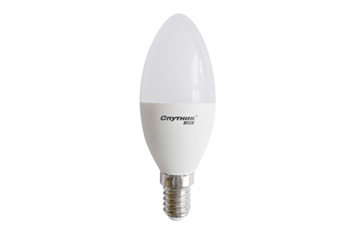 Cветодиодная лампа LED C37 7W/3000K/E14, Спутник