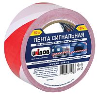 Лента сигнальная UNIBOB 50мм х 150м, красно-белая