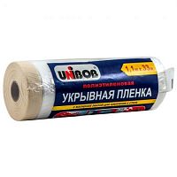 Пленка укрывная с малярной лентой UNIBOB 1,8м х 33м, 10 мкм, прозрачная