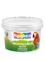 Краска моющаяся белая акриловая "Крокса" КР-50 7,5кг/Евроведро