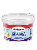 Краска акриловая интерьерная  моющаяся Д-215 1.5кг/Евроведро
