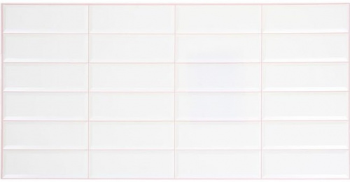 Панель ПВХ Плитка Белая розовый шов 955×480 мм