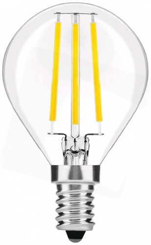 Лампа светодиодная Спутник LED G45 – 4W/220V/3000K/E14/Filament (10/50)